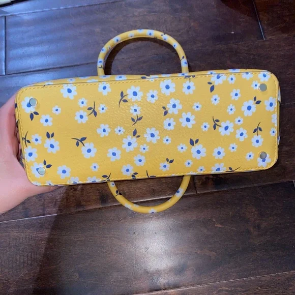 Kate Spade Yellow Daisy Floral Satchel Crossbody Bag - Picture 3 of 12